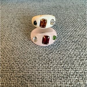 Winter white size 7, pale pink size 7, both sold as vintage